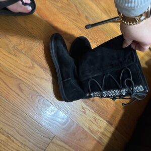 UGG Black Lace Up Boots